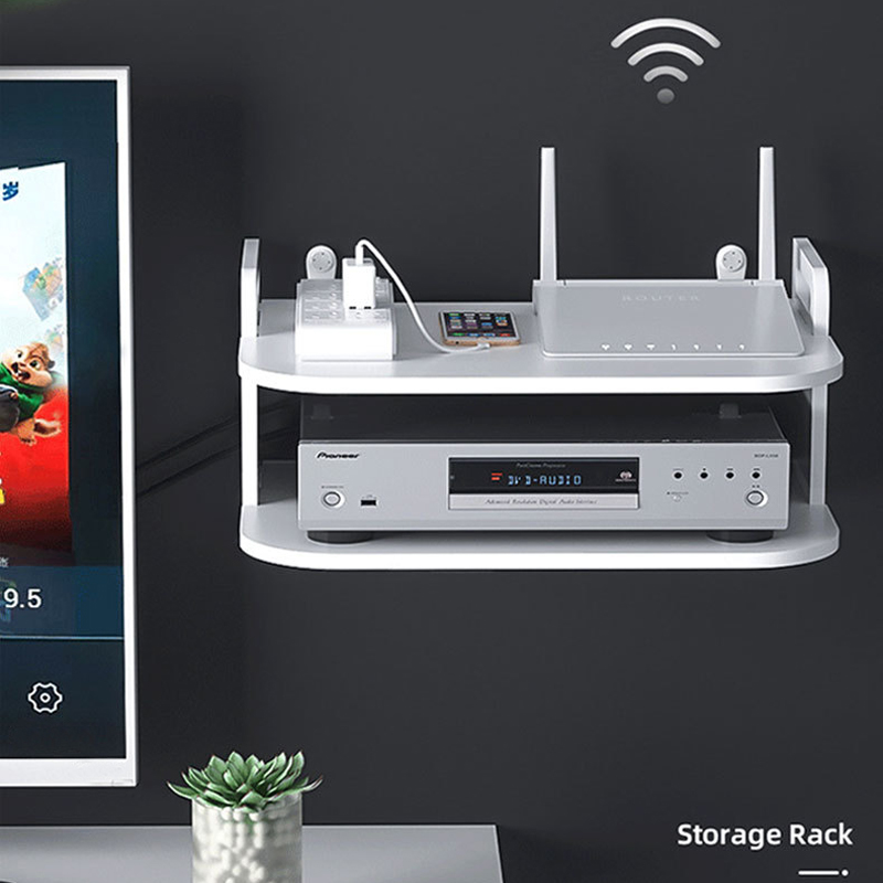 Desk Setup Shelves - رف منظم كابلات الراوتر مثبت على