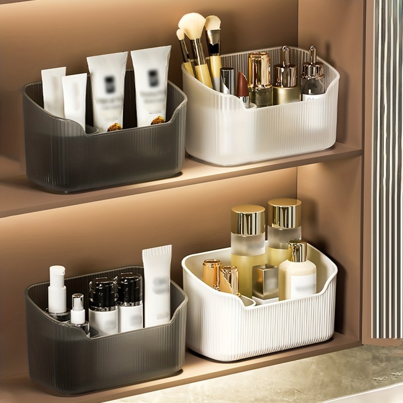 Desk Setup Shelves - صندوق تخزين مستحضرات التجميل متعدد الوظائف،