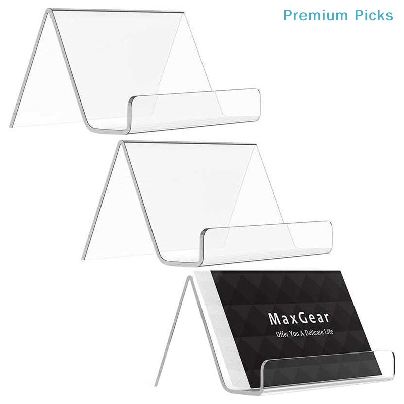 Desk Setup Shelves - حامل بطاقات عمل شفاف من الأكريليك