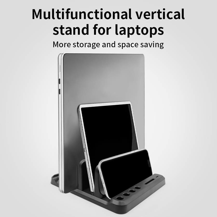 Desk Setup Mac - حامل كمبيوتر محمول عمودي من البلاستيك