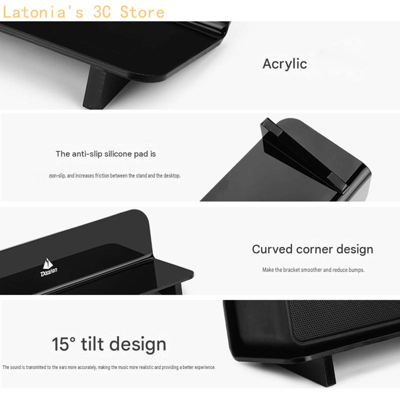 Speaker Desk Setup - حامل مكبر صوت أكريليك أسود للسماعات