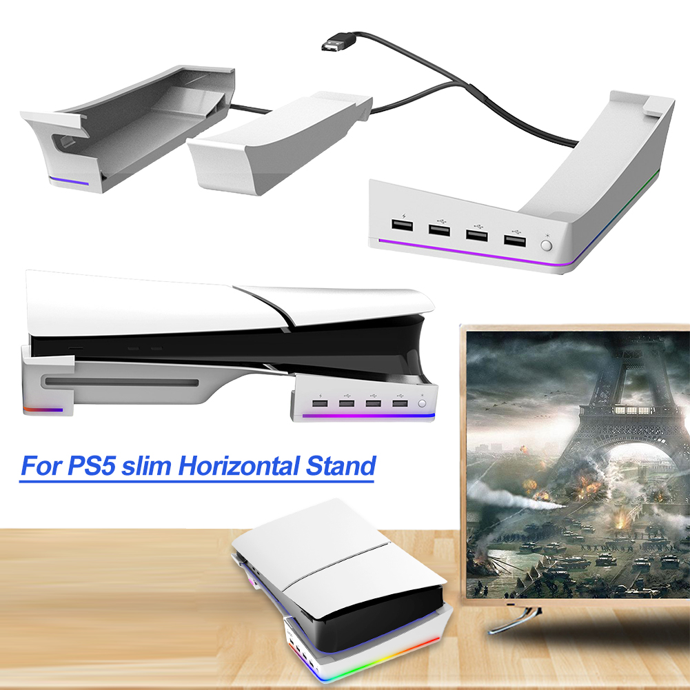 Desk Setup Hub - حامل قاعدة وحدة تحكم الألعاب الأفقي