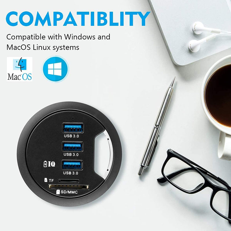 محول USB 3.0 Hub مع صوت ستيريو - مراجعة Desk Setup Hub وسعره