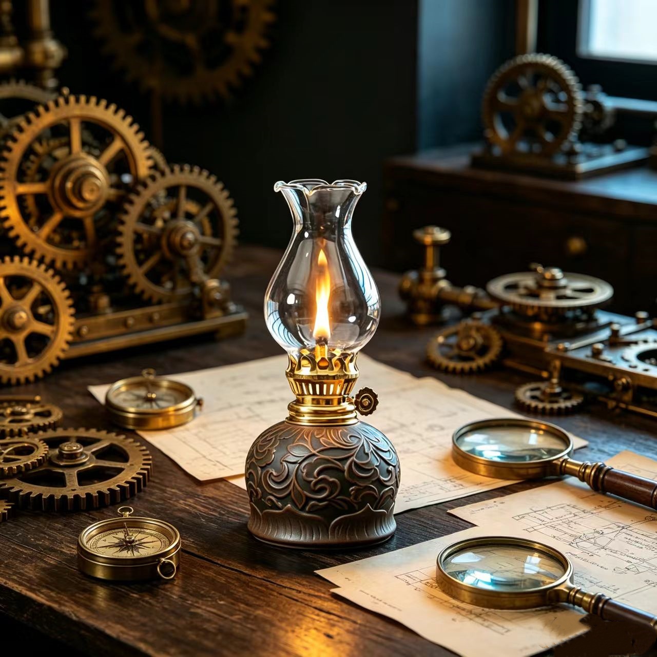 مصباح قابل للتعديل بتصميم عتيق - مراجعة Desk Setup Vintage وسعره