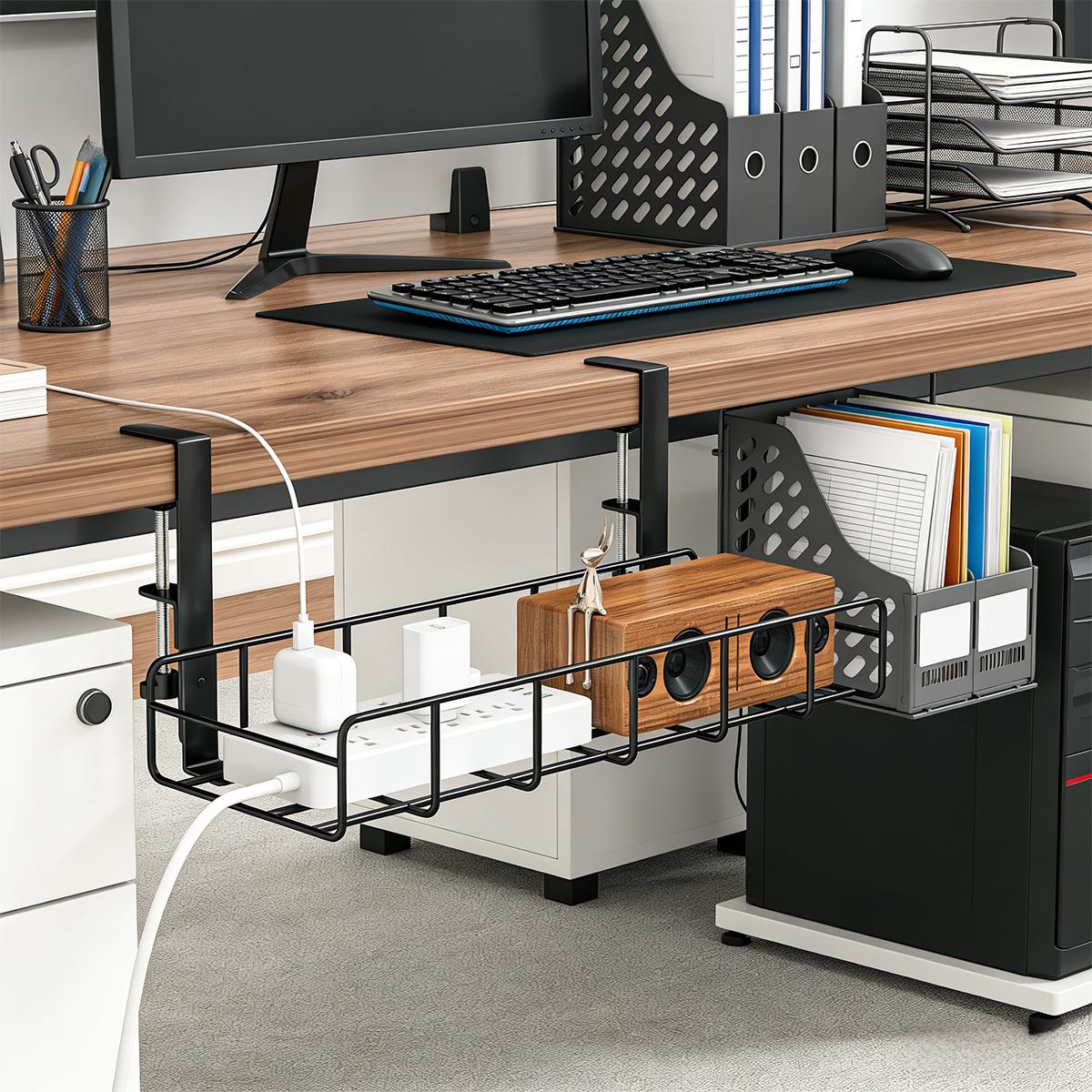 حامل تنظيم الكابلات تحت المكتب - مراجعة Desk Setup No Computer وسعره