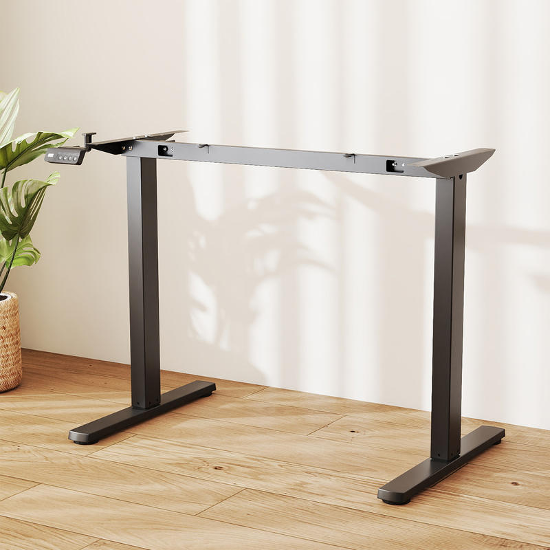 إطار مكتب كهربائي قابل للتعديل - مراجعة Desk Setup Black And Wood وسعره