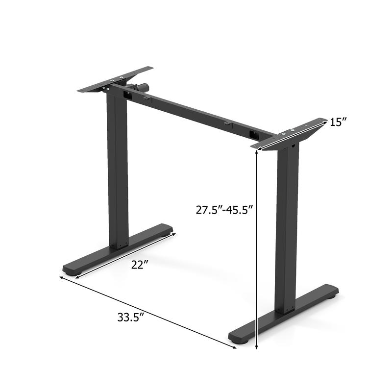 إطار مكتب كهربائي قابل للتعديل - مراجعة Desk Setup Black And Wood وسعره