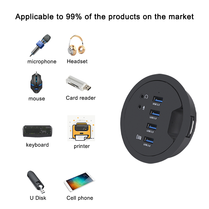 محور USB USB 3.0 USB 2.0 Hub س - مراجعة Desk Setup Hub وسعره