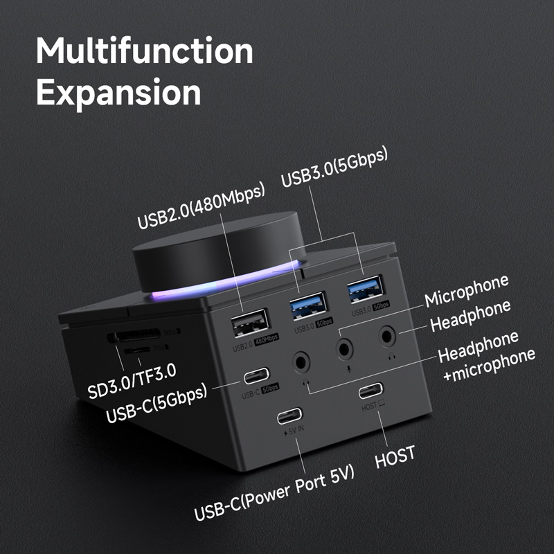 Hagibis مقبض USB C Hub مع أزرا - مراجعة Desk Setup Hub وسعره