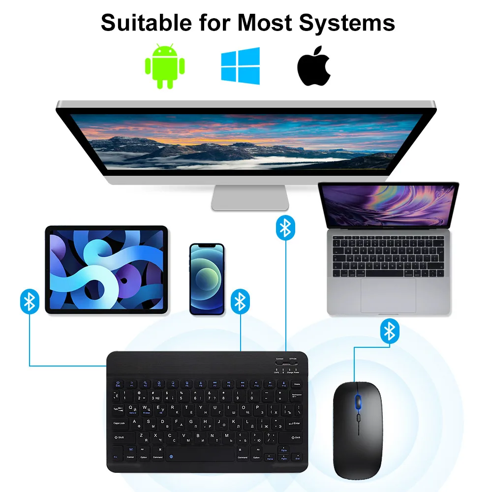 ماوس لوحة مفاتيح لاسلكي بلوتوث - مراجعة Desk Setup Ipad وسعره