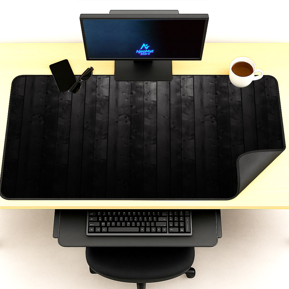 لوحة ماوس ضخمة 2000 × 1000 حصي - مراجعة Desk Setup Black And Wood وسعره