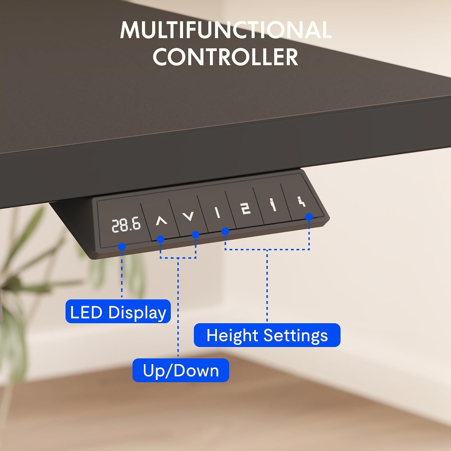 مكتب كهربائي قابل للرفع من FLE - مراجعة Desk Setup Black And Wood وسعره
