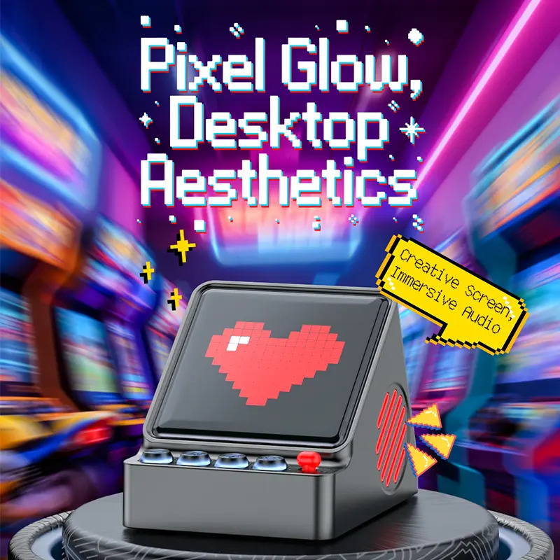 مكبر صوت محمول بشاشة LED قابلة - مراجعة Speaker Desk Setup وسعره