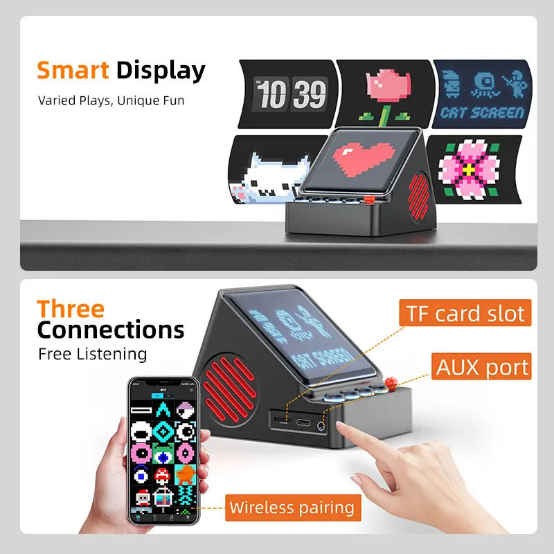 مكبر صوت محمول بشاشة LED قابلة - مراجعة Speaker Desk Setup وسعره