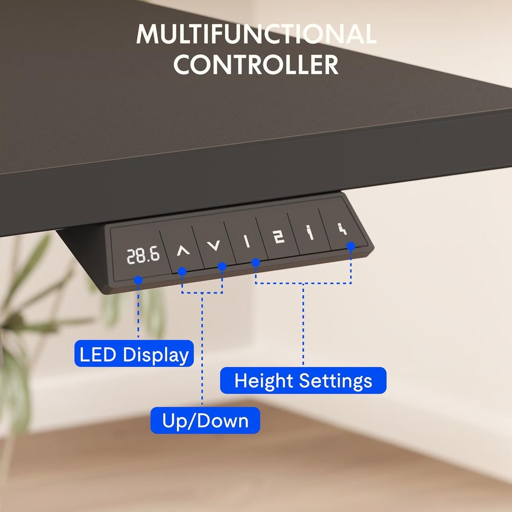 مكتب كهربائي قابل للرفع مقاس 6 - مراجعة Desk Setup Black And Wood وسعره
