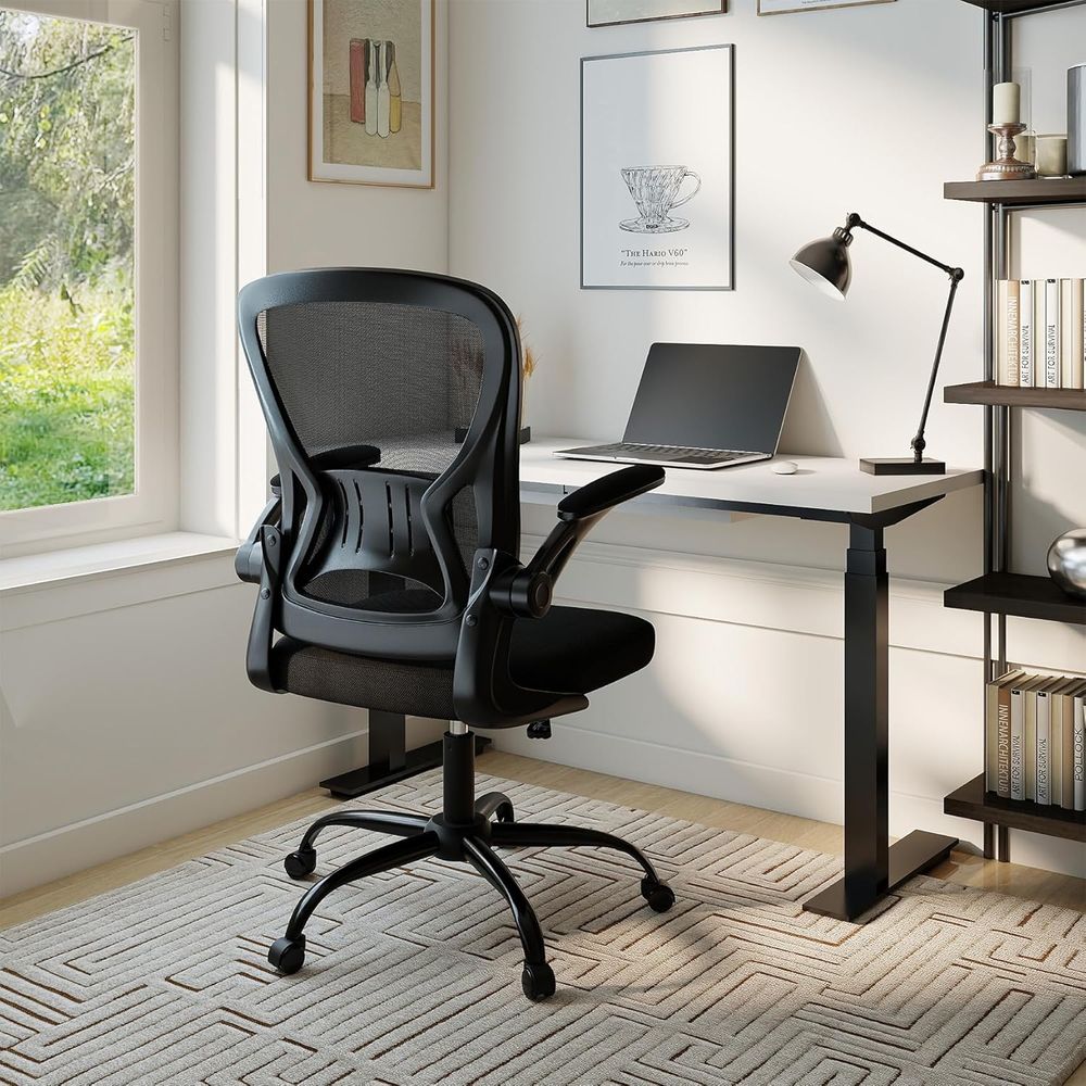 مجموعة كراسي مكتبية مكونة من 1 - مراجعة Desk Setup Black And Wood وسعره