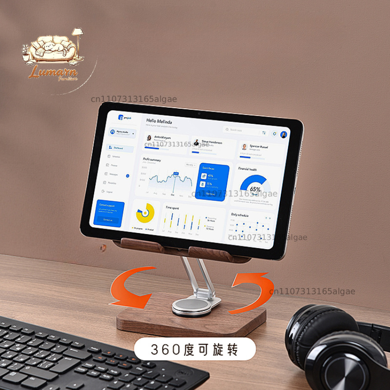 حامل آيباد من خشب الجوز الأسود - مراجعة Desk Setup Black And Wood وسعره