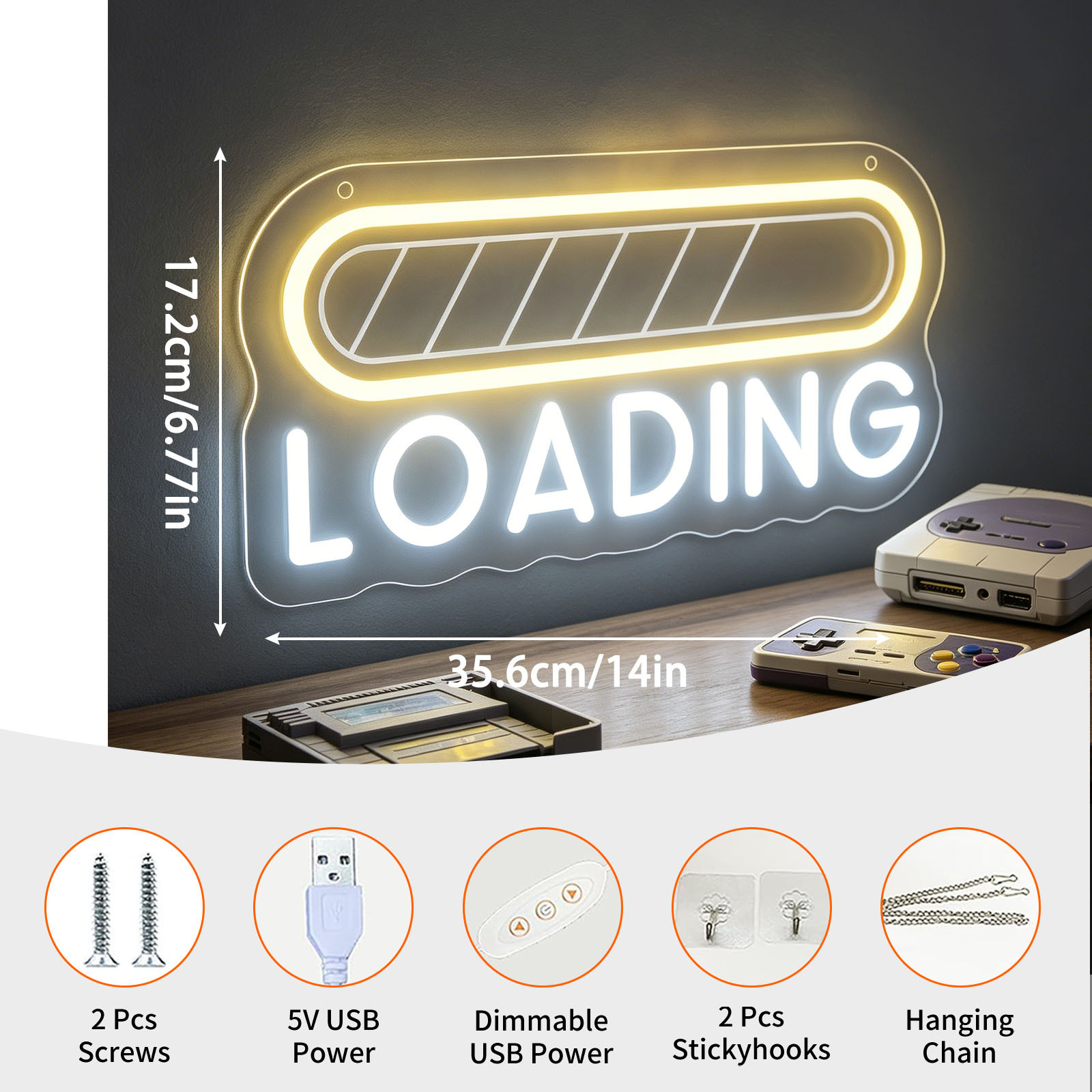 لافتة نيون LED قابلة للتعتيم ب - مراجعة Desk Setup Gifts وسعره
