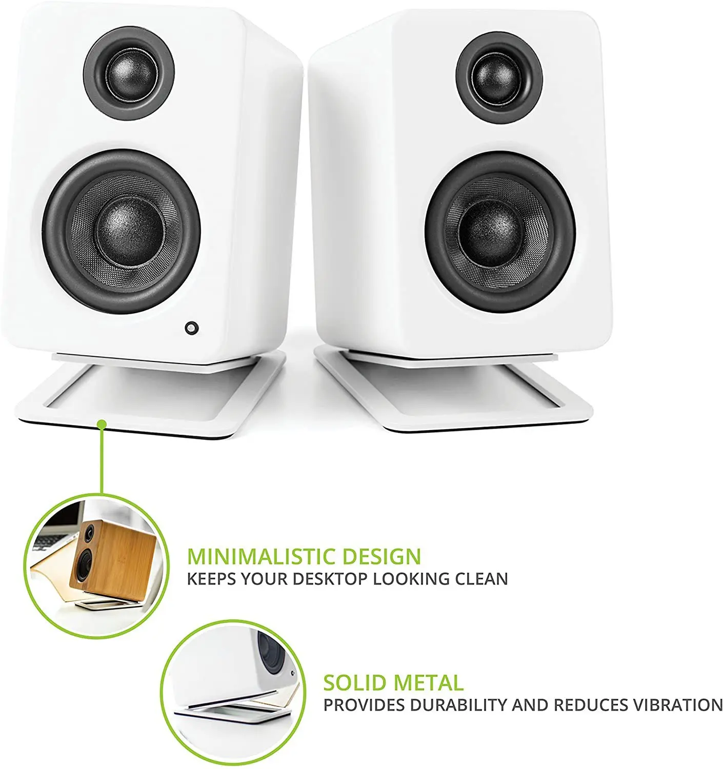 2 قطعة حامل مكبر صوت لسطح المك - مراجعة Speaker Desk Setup وسعره
