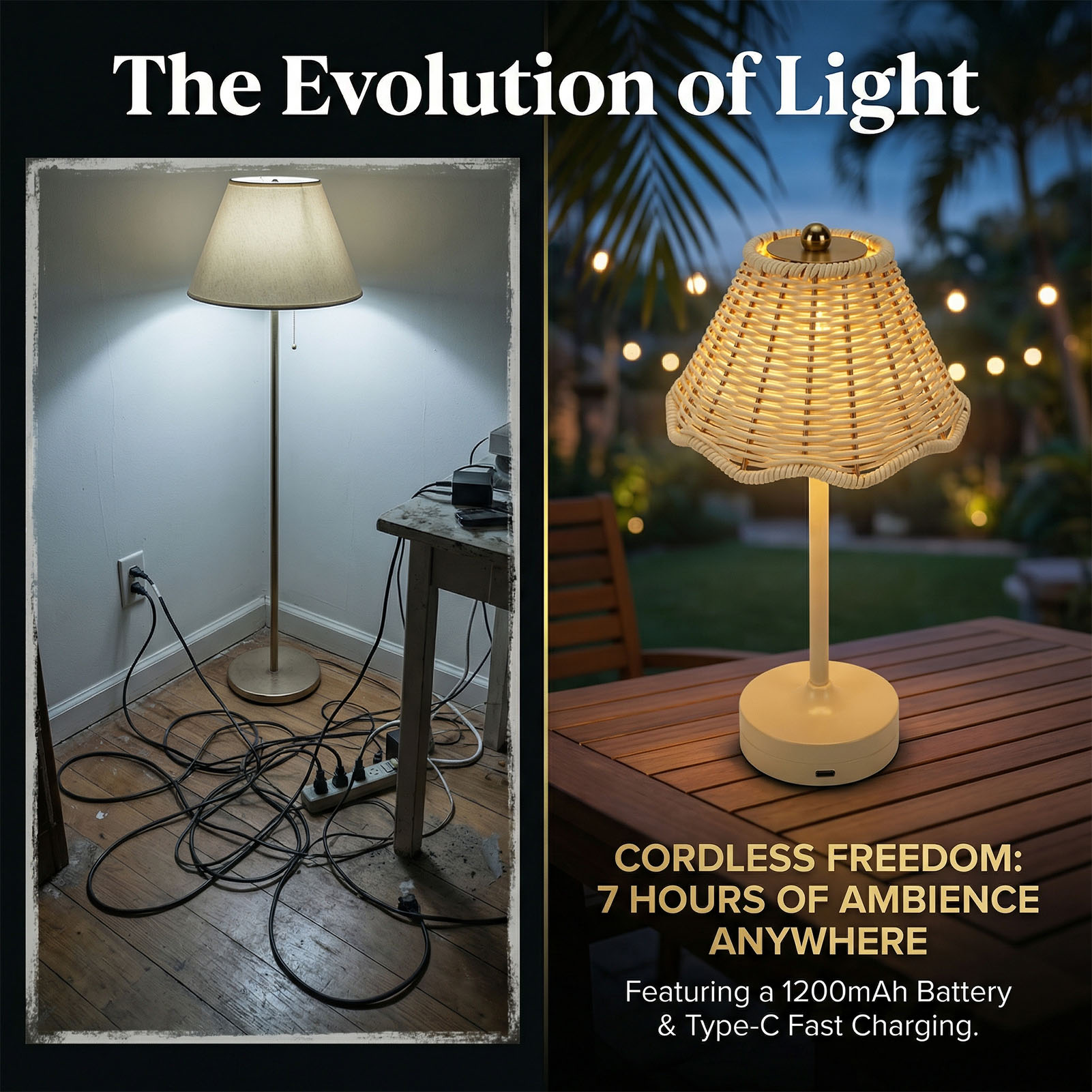 مصباح طاولة LED بتصميم عتيق من - مراجعة Desk Setup Vintage وسعره