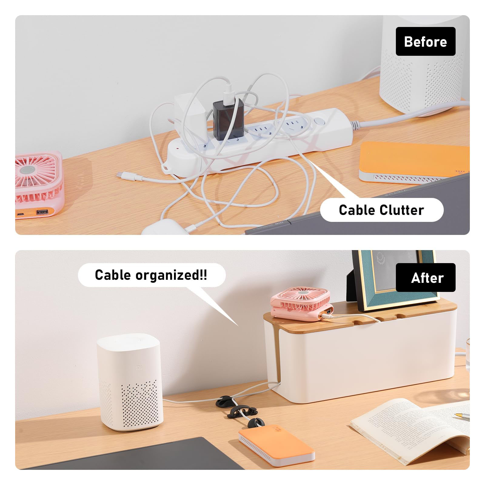 صندوق إدارة الكابلات الكبير -  - مراجعة Desk Setup Hub وسعره