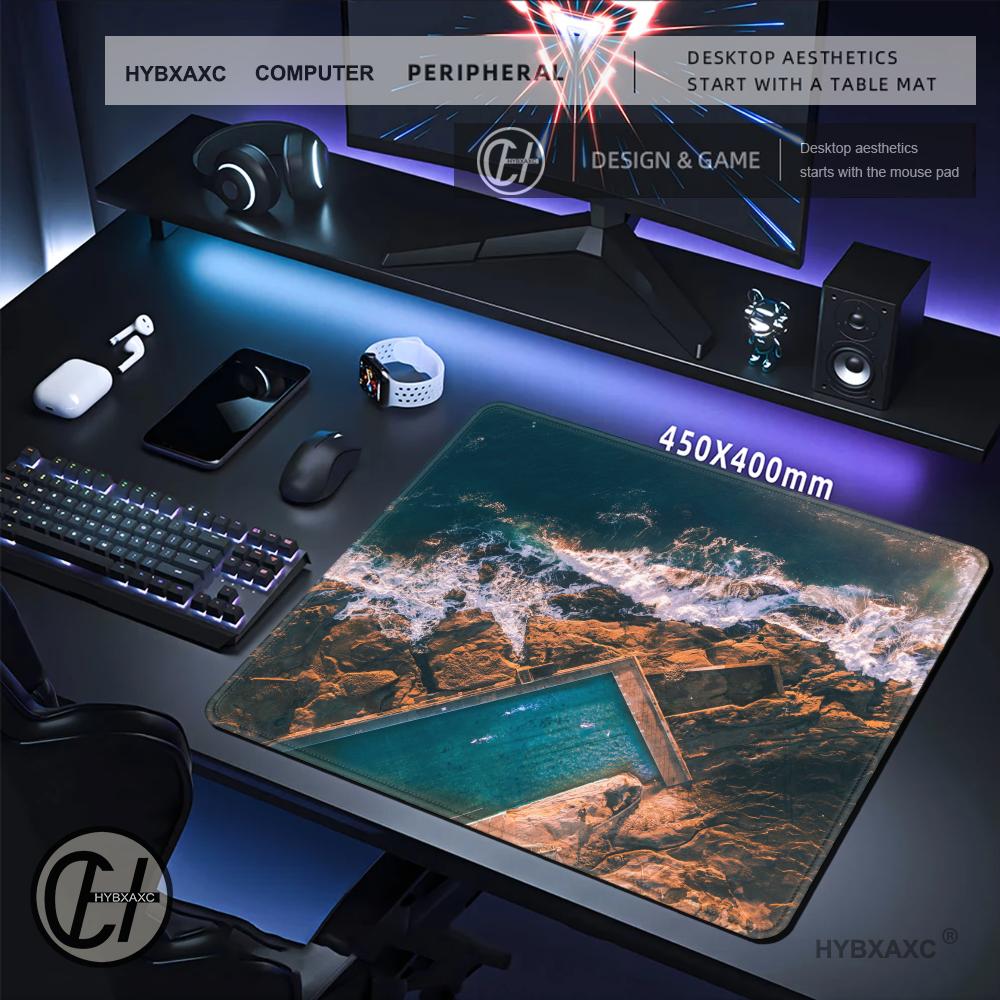 لوحة ماوس بتصميم أمواج المحيط  - مراجعة Desk Setup Photography وسعره