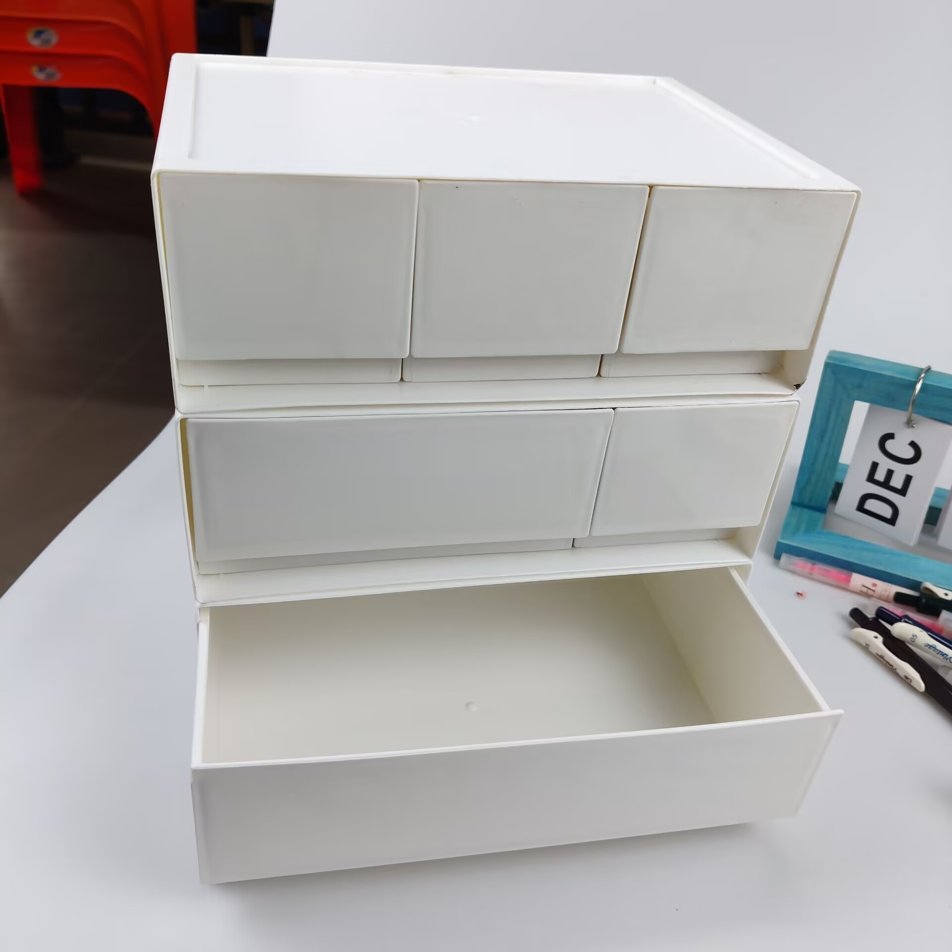 صندوق تخزين سطح المكتب، درج، ر - مراجعة Desk Setup Shelves وسعره