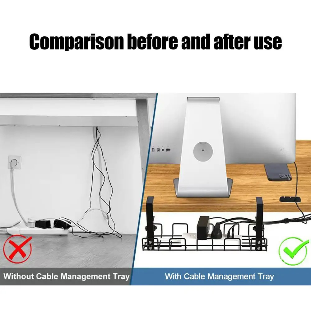 صندوق إدارة الكابلات تحت المكت - مراجعة Desk Setup Shelves وسعره