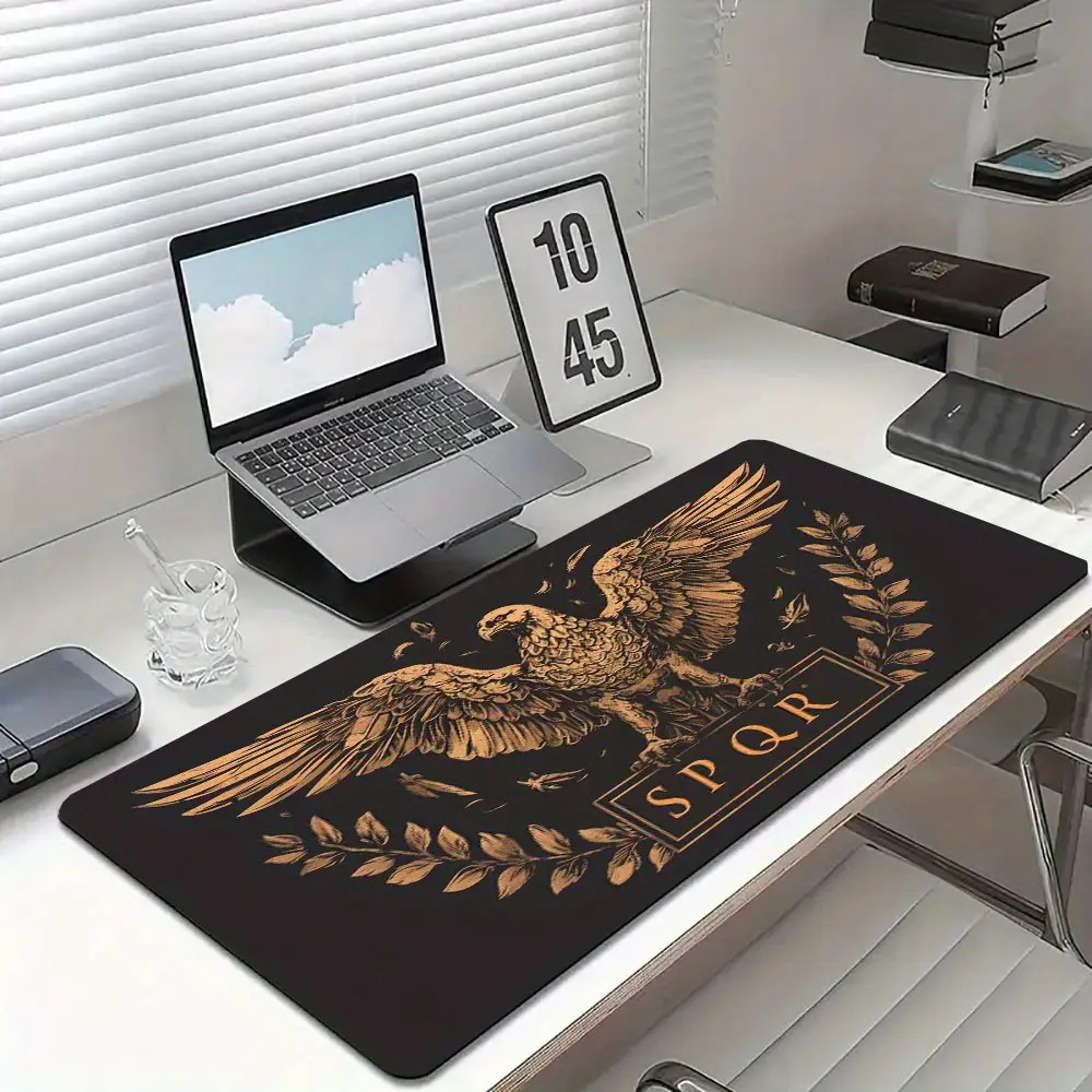سجادة مكتب ذهبية بنية وسوداء،  - مراجعة Desk Setup Brown وسعره