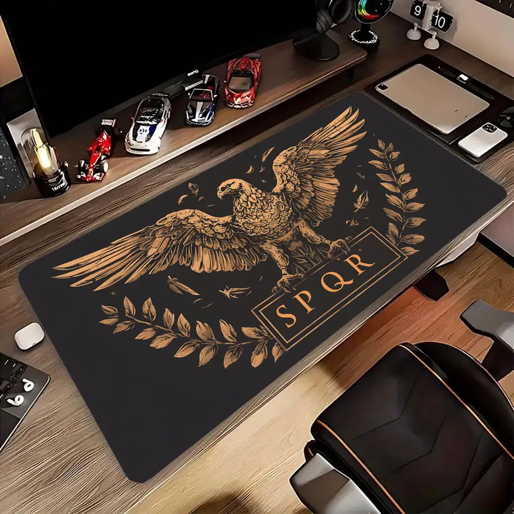 سجادة مكتب ذهبية بنية وسوداء،  - مراجعة Desk Setup Brown وسعره